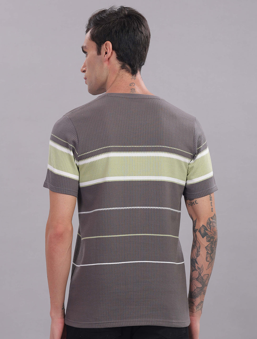Box Knit Auto Stripes - Grey