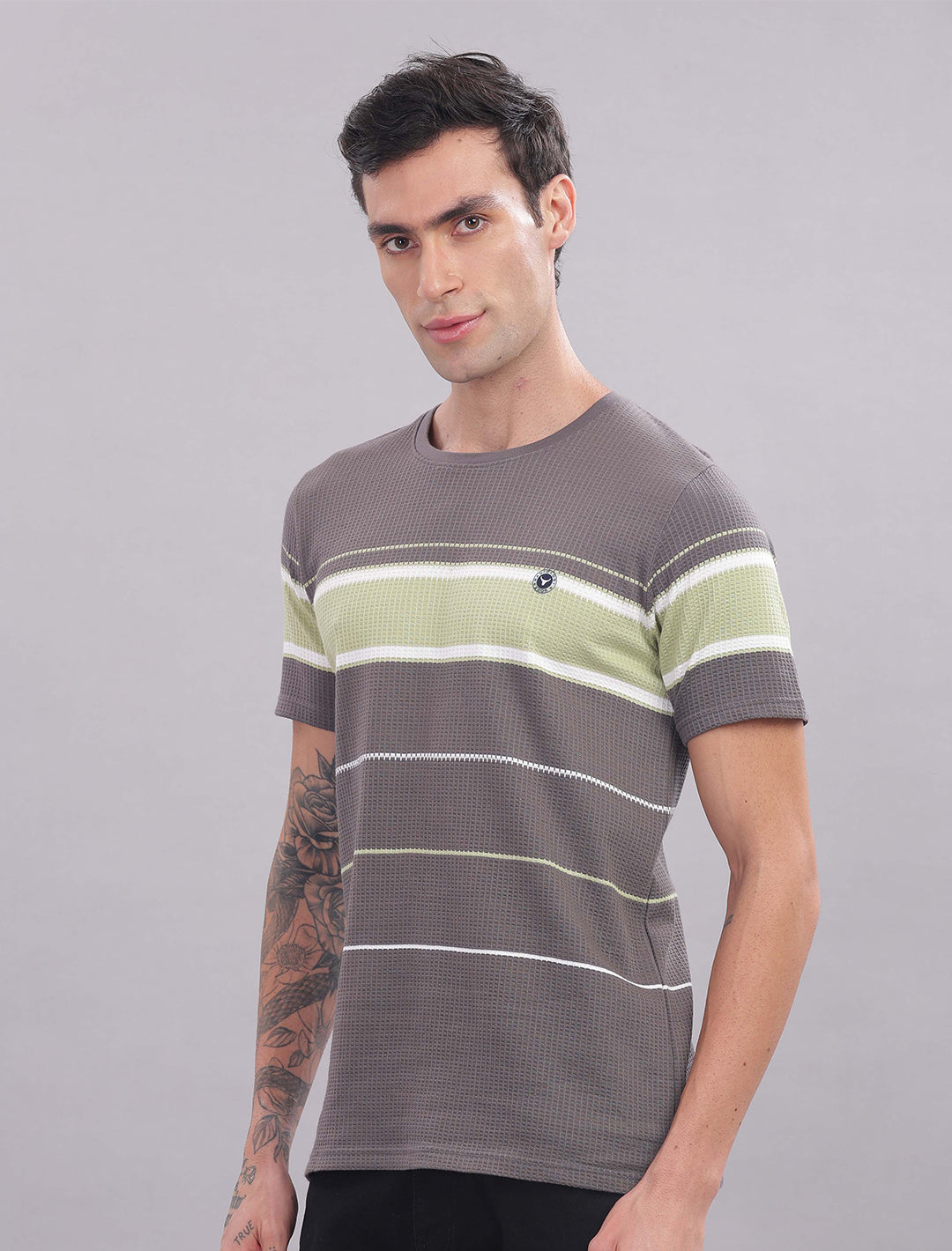 Box Knit Auto Stripes - Grey