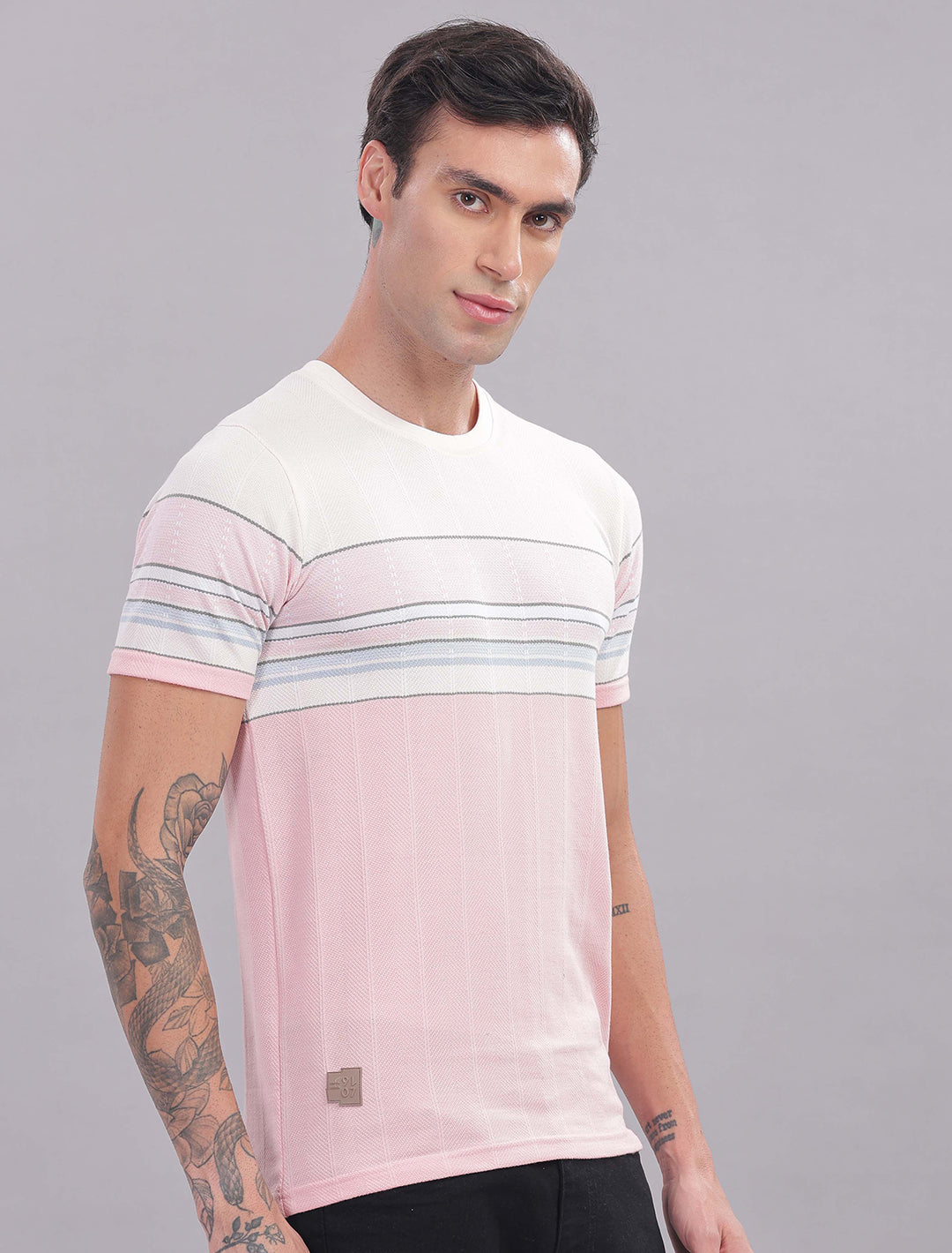Jacquard Auto stripes - Pink