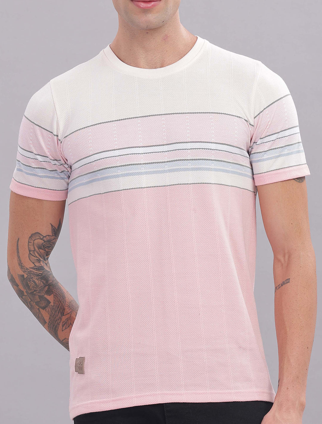 Jacquard Auto stripes - Pink