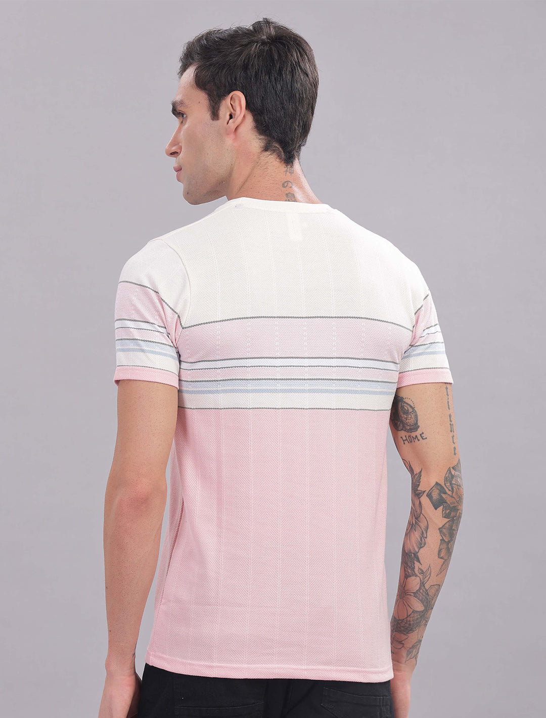 Jacquard Auto stripes - Pink