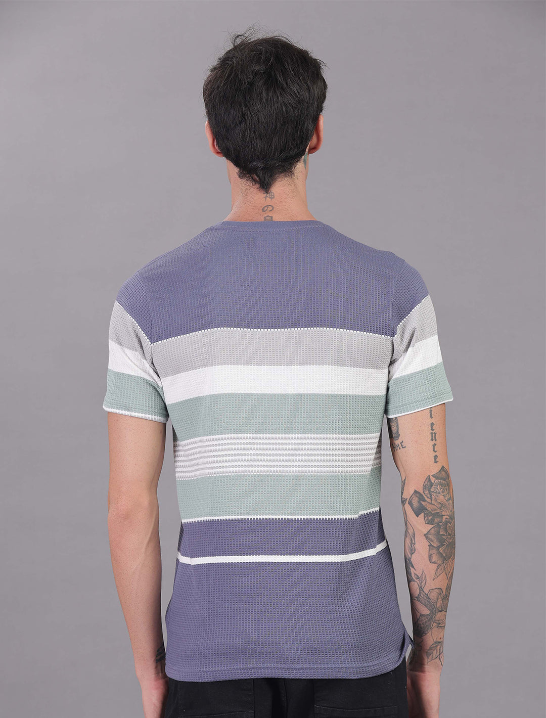 Box Knit Auto Stripes - Purple
