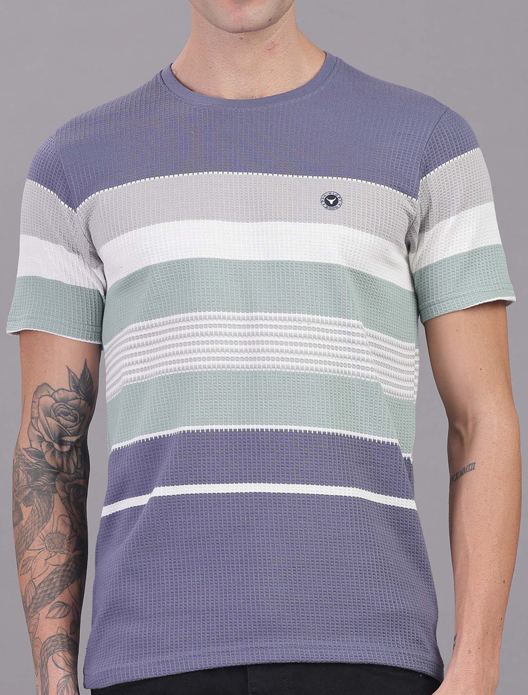 Box Knit Auto Stripes - Purple