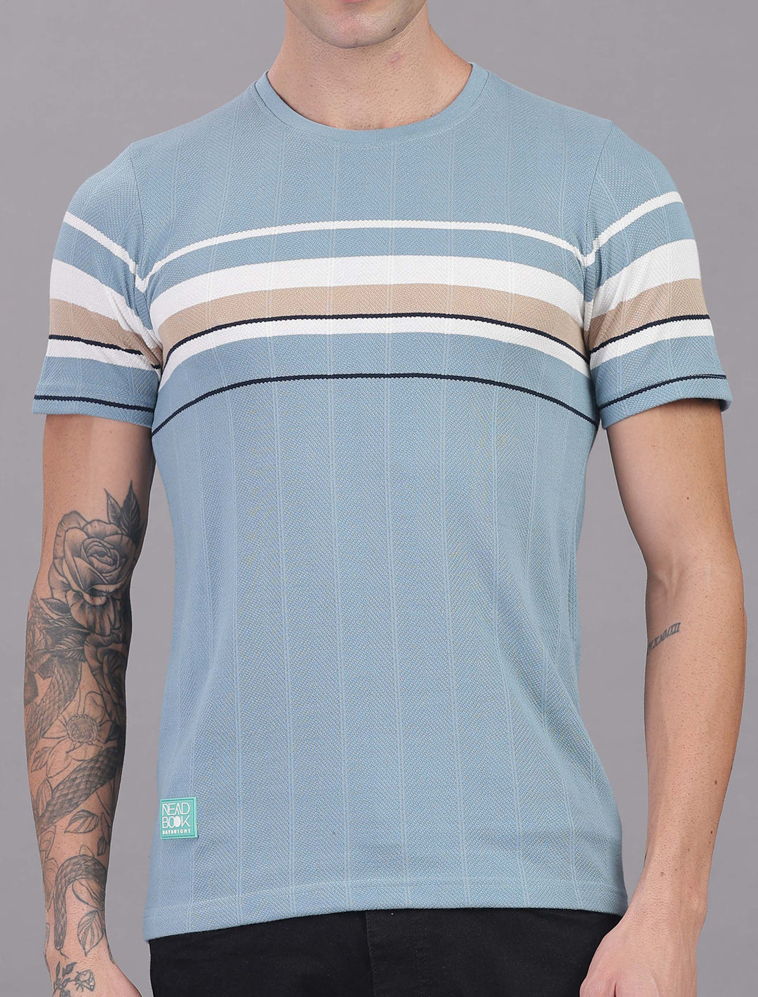 Jacquard Auto stripes - Light Blue