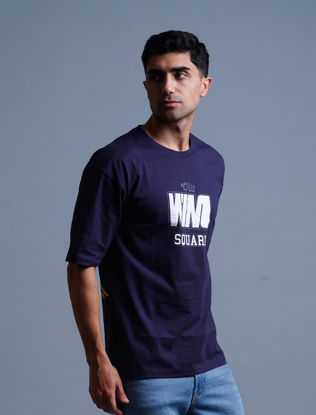 Cotton Oversized T-Shirt - Dark Blue