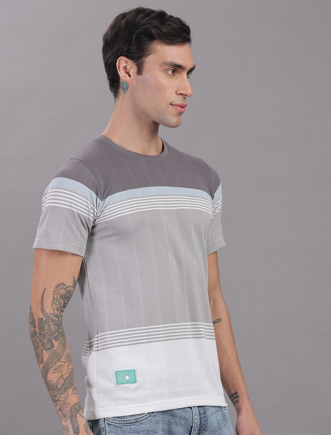 Jacquard Auto stripes - Grey
