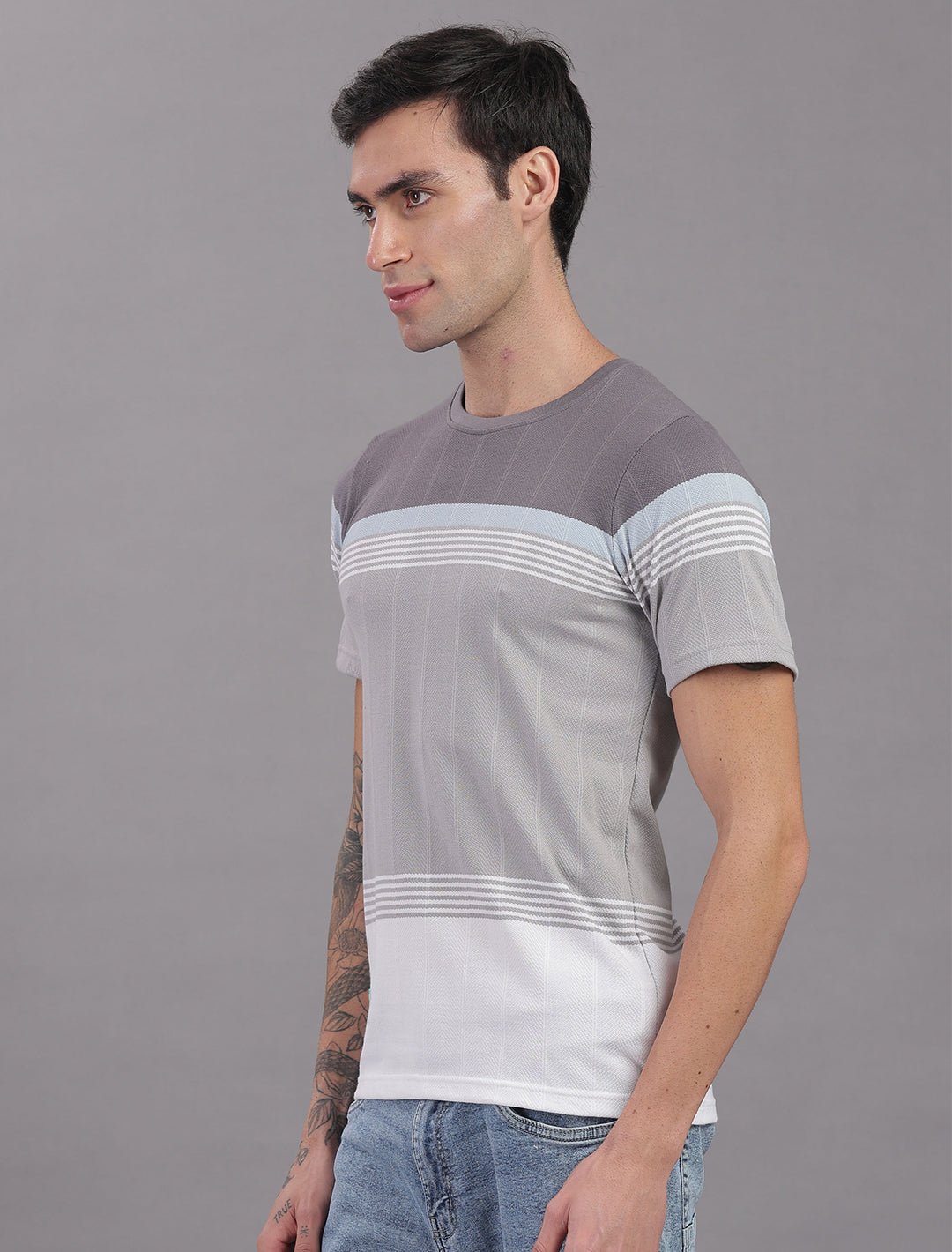 Jacquard Auto stripes - Grey