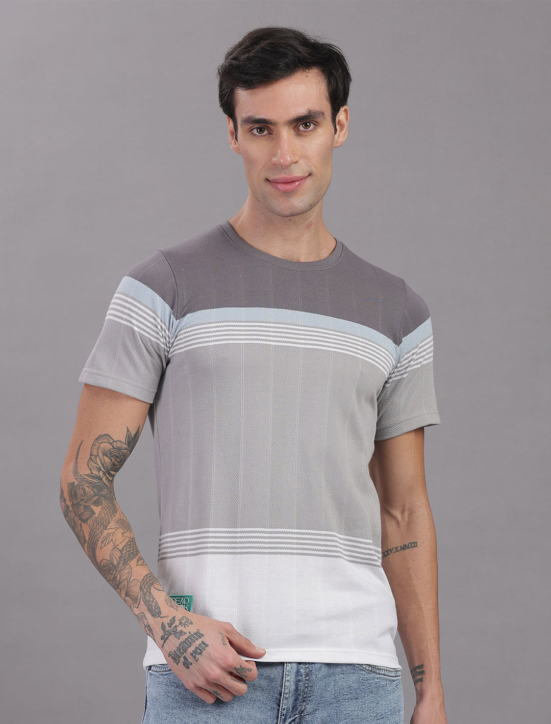 Jacquard Auto stripes - Grey