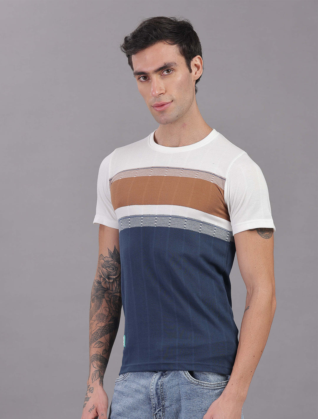 Jacquard Auto stripes -Ice Mist