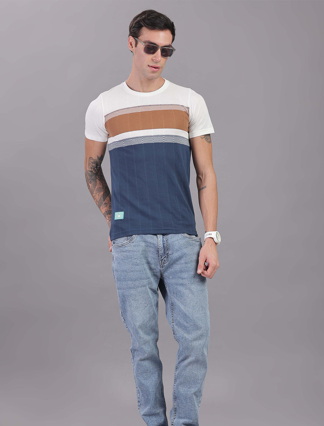 Jacquard Auto stripes -Ice Mist