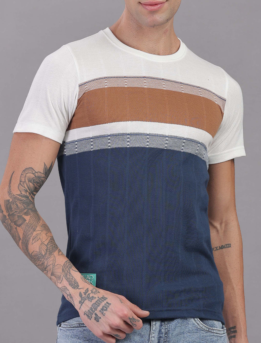 Jacquard Auto stripes -Ice Mist