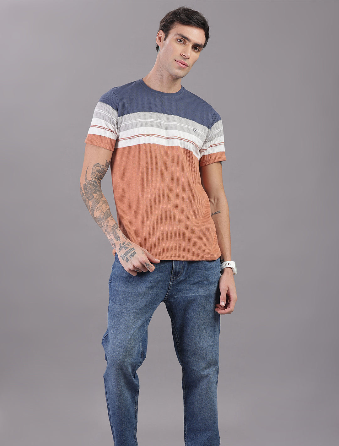 Box Knit Auto Stripes - Kaki