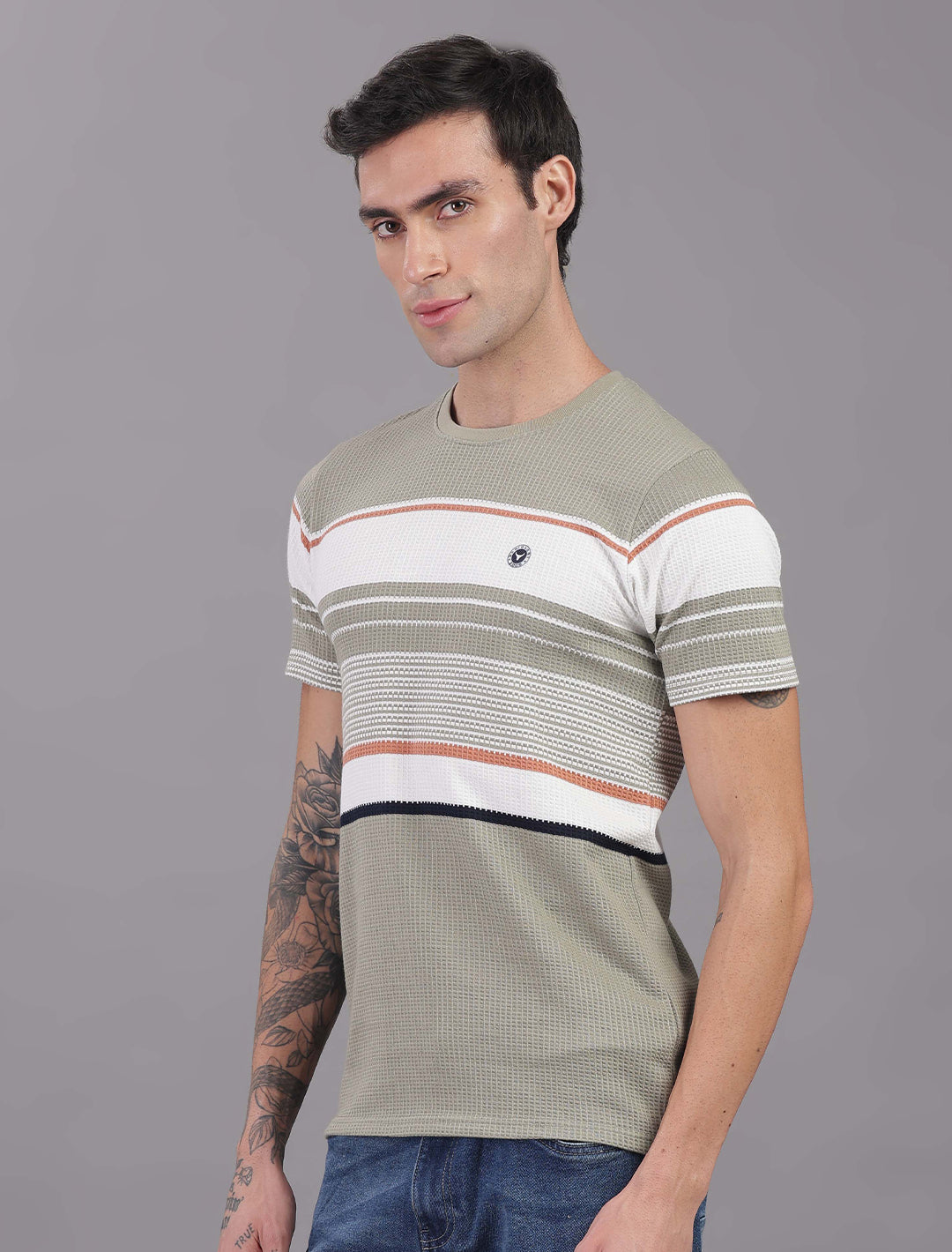 Box Knit Auto Stripes - Green