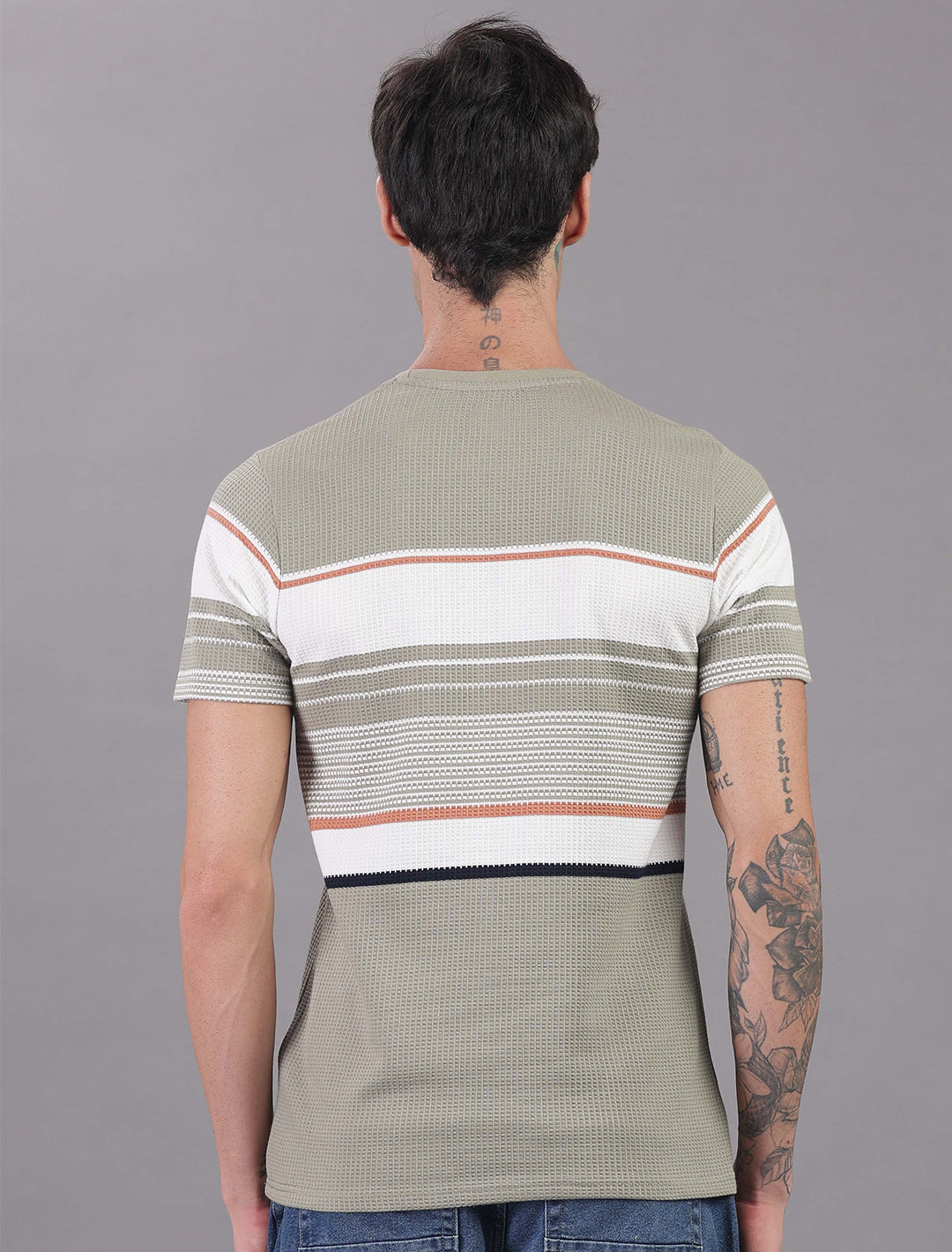 Box Knit Auto Stripes - Green