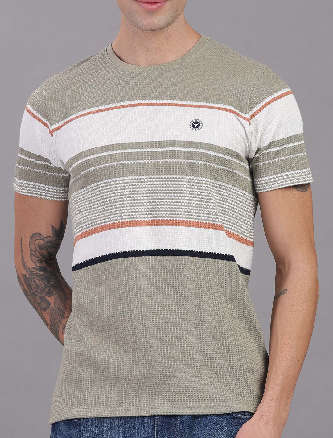Box Knit Auto Stripes - Green