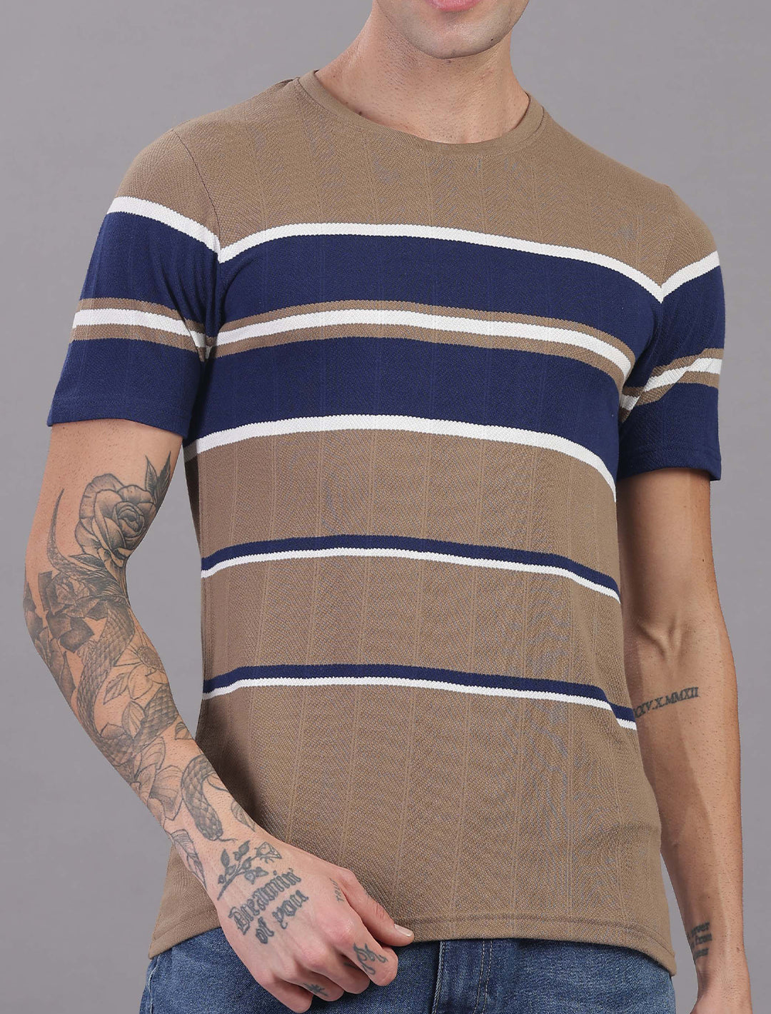 Jacquard Auto stripes - kaki