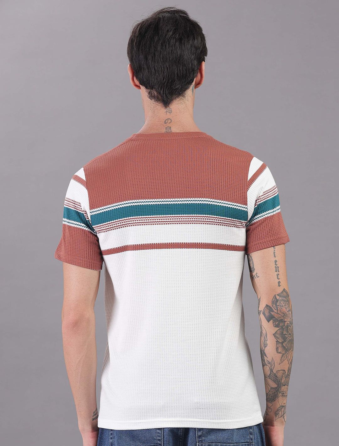 Box Knit Auto Stripes - Light Brown