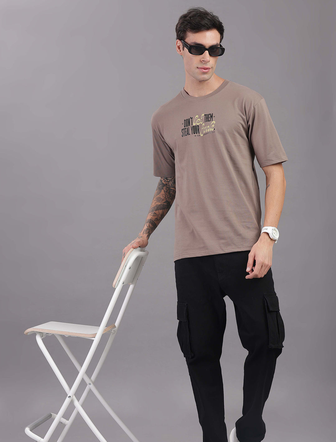 Cotton Oversized Drop Shoulder - Kaki
