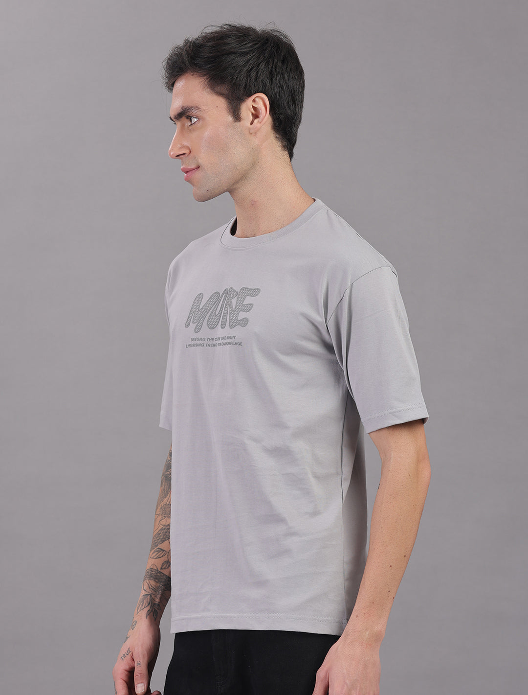 Cotton Oversized Drop Shoulder - Grey
