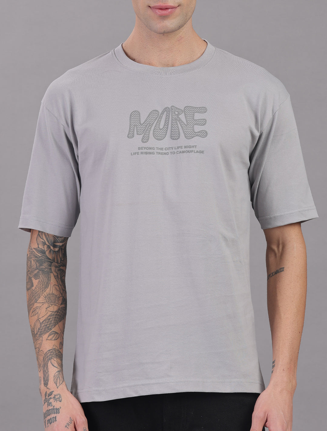 Cotton Oversized Drop Shoulder - Grey