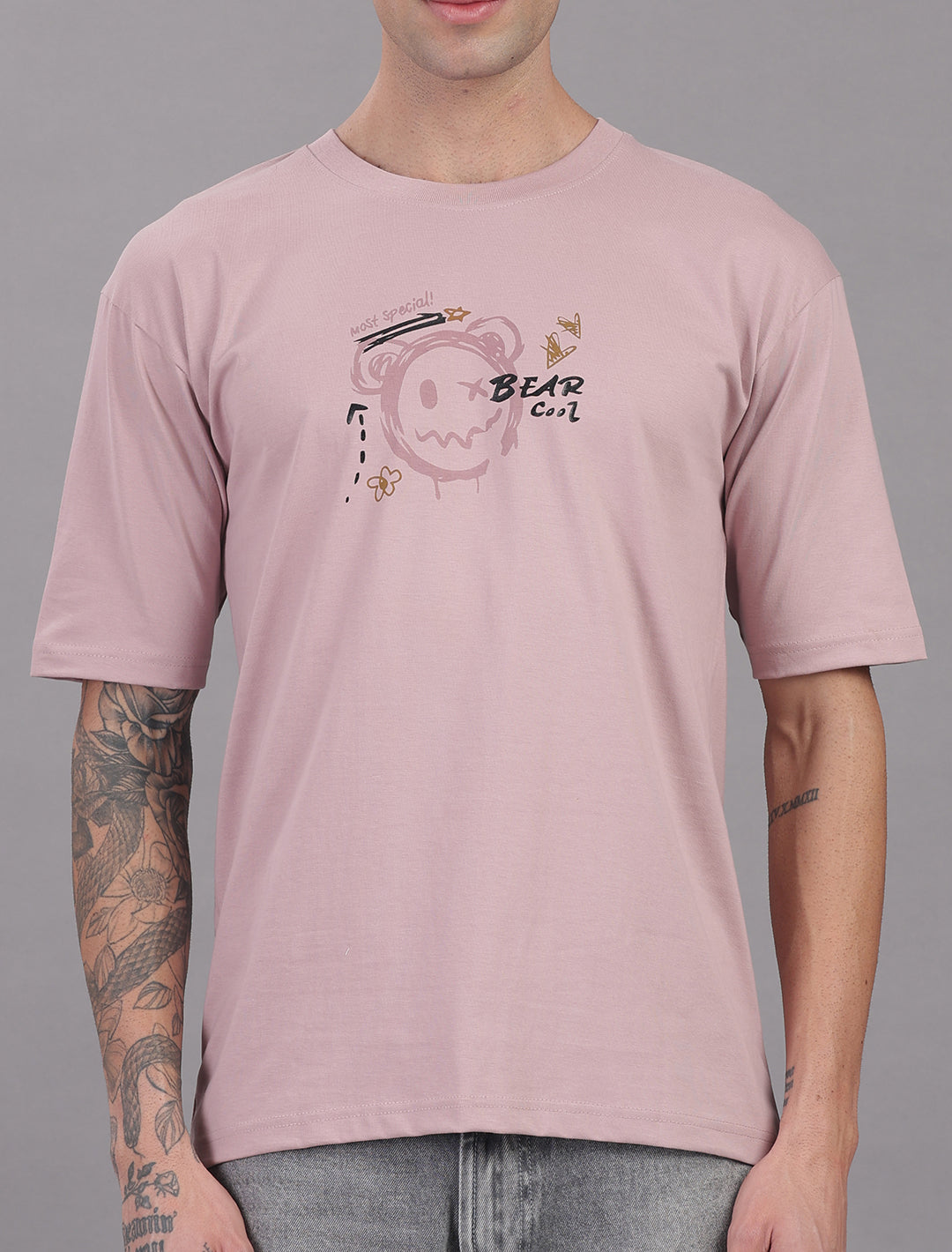 Cotton Oversized Drop Shoulder - Light Pink