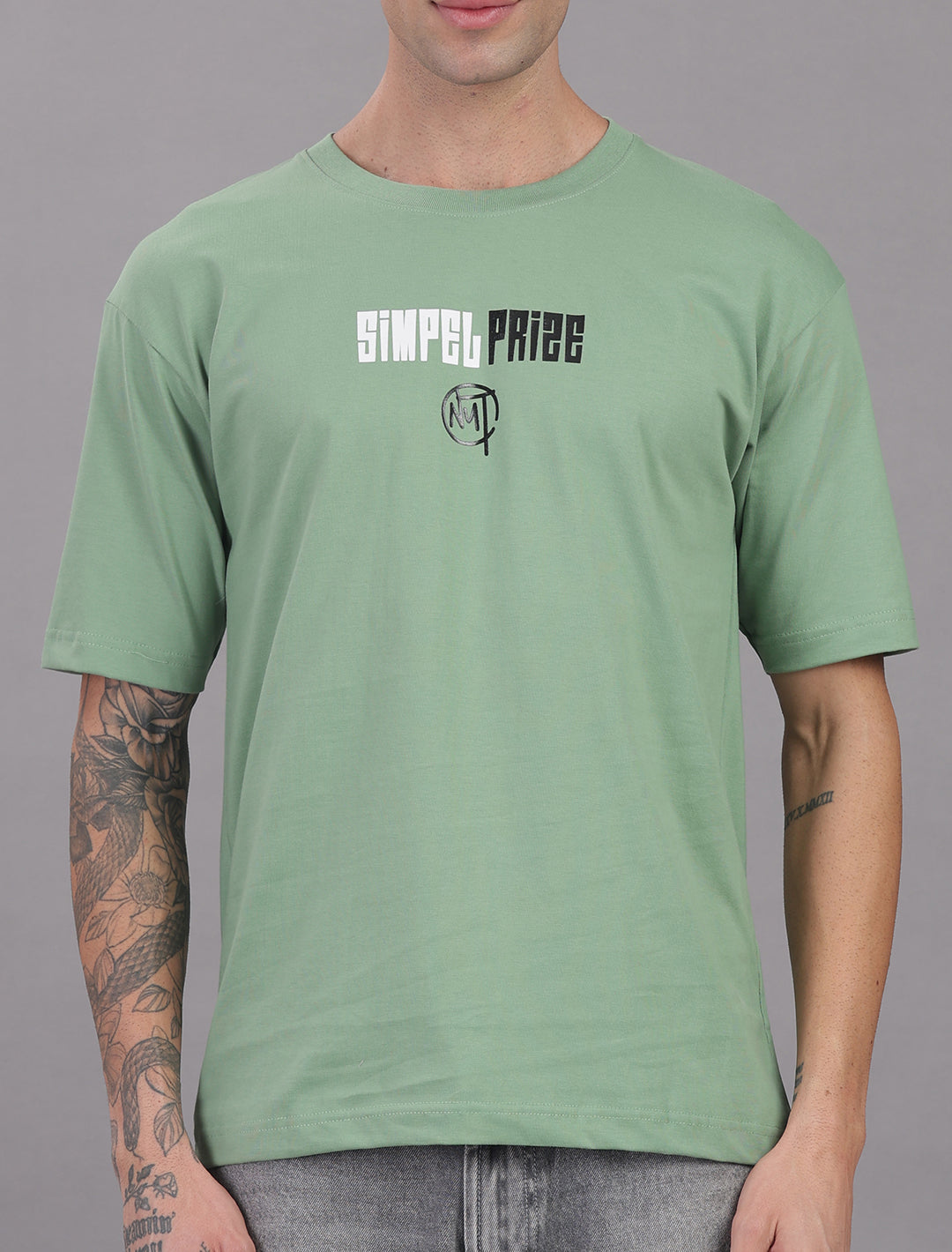 Cotton Oversized Drop Shoulder - Green