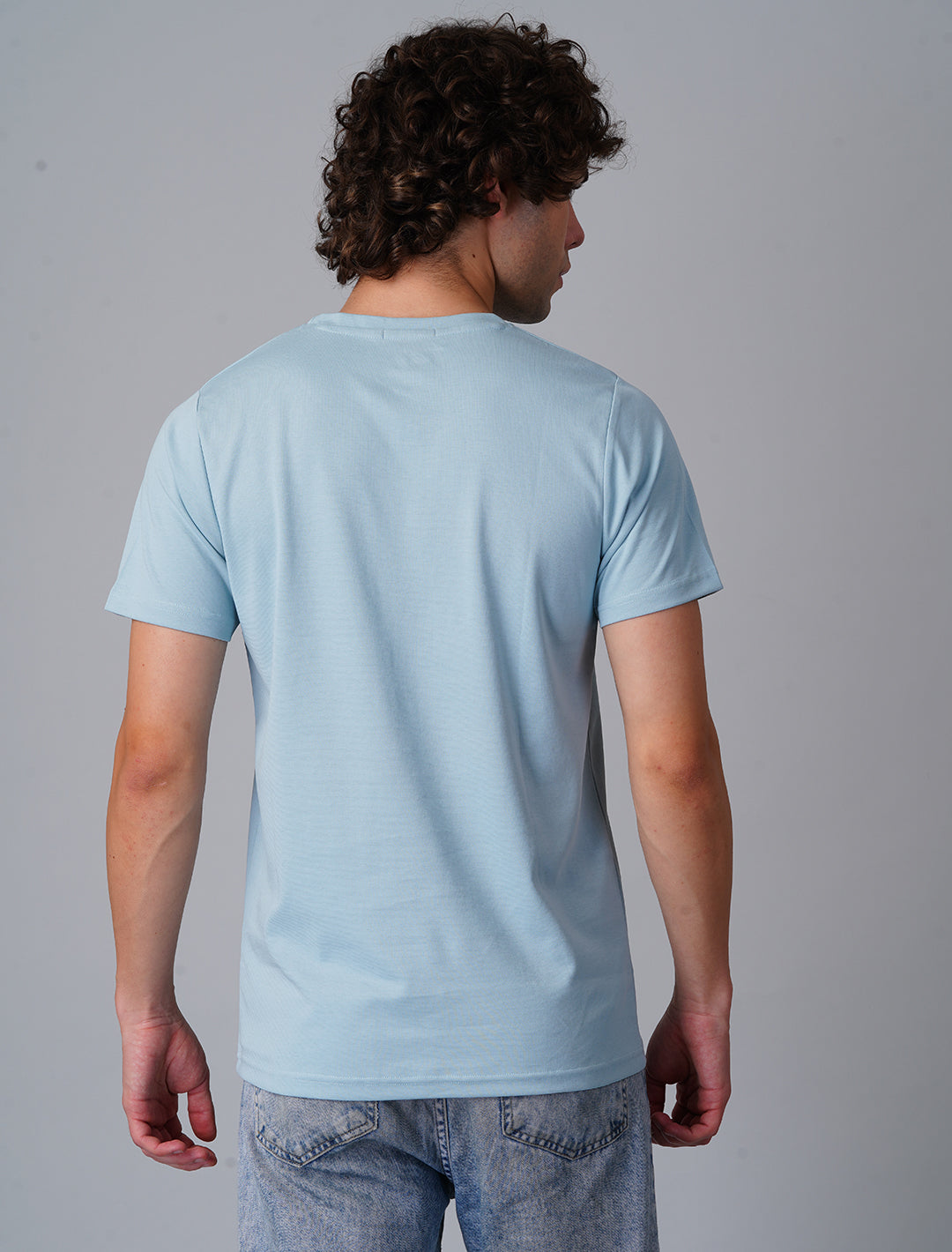 Crew Neck Half Sleeve Canvas - Blue