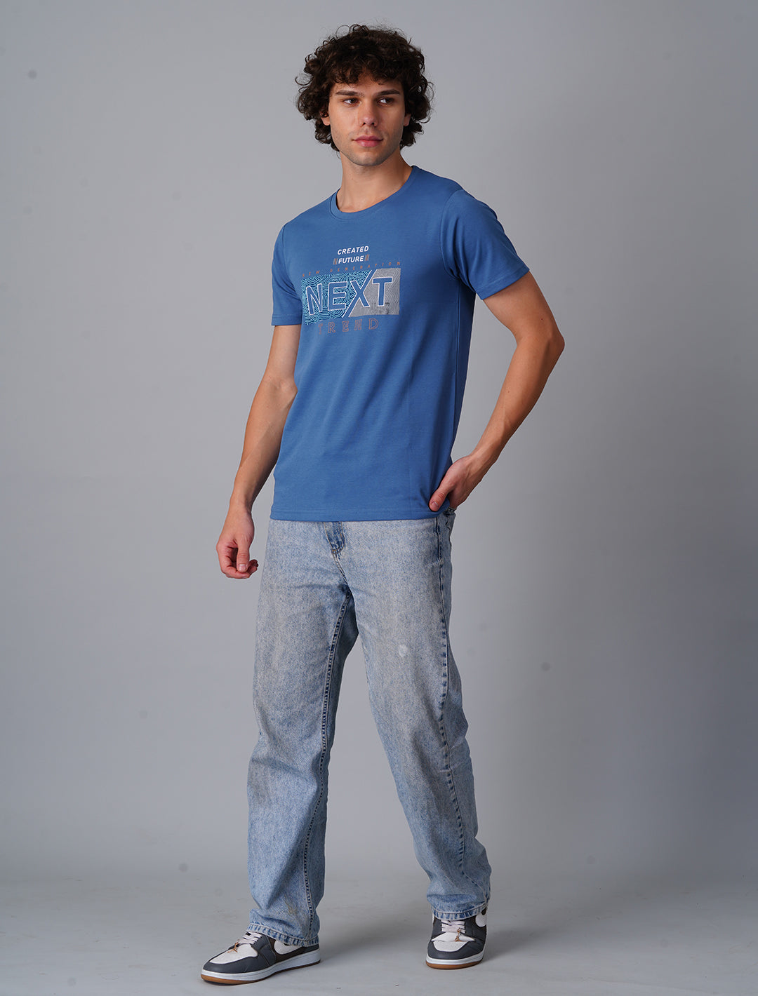 Crew Neck Half Sleeve Canvas - Dark Blue