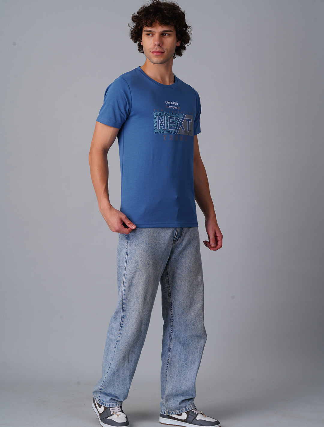 Crew Neck Half Sleeve Canvas - Dark Blue