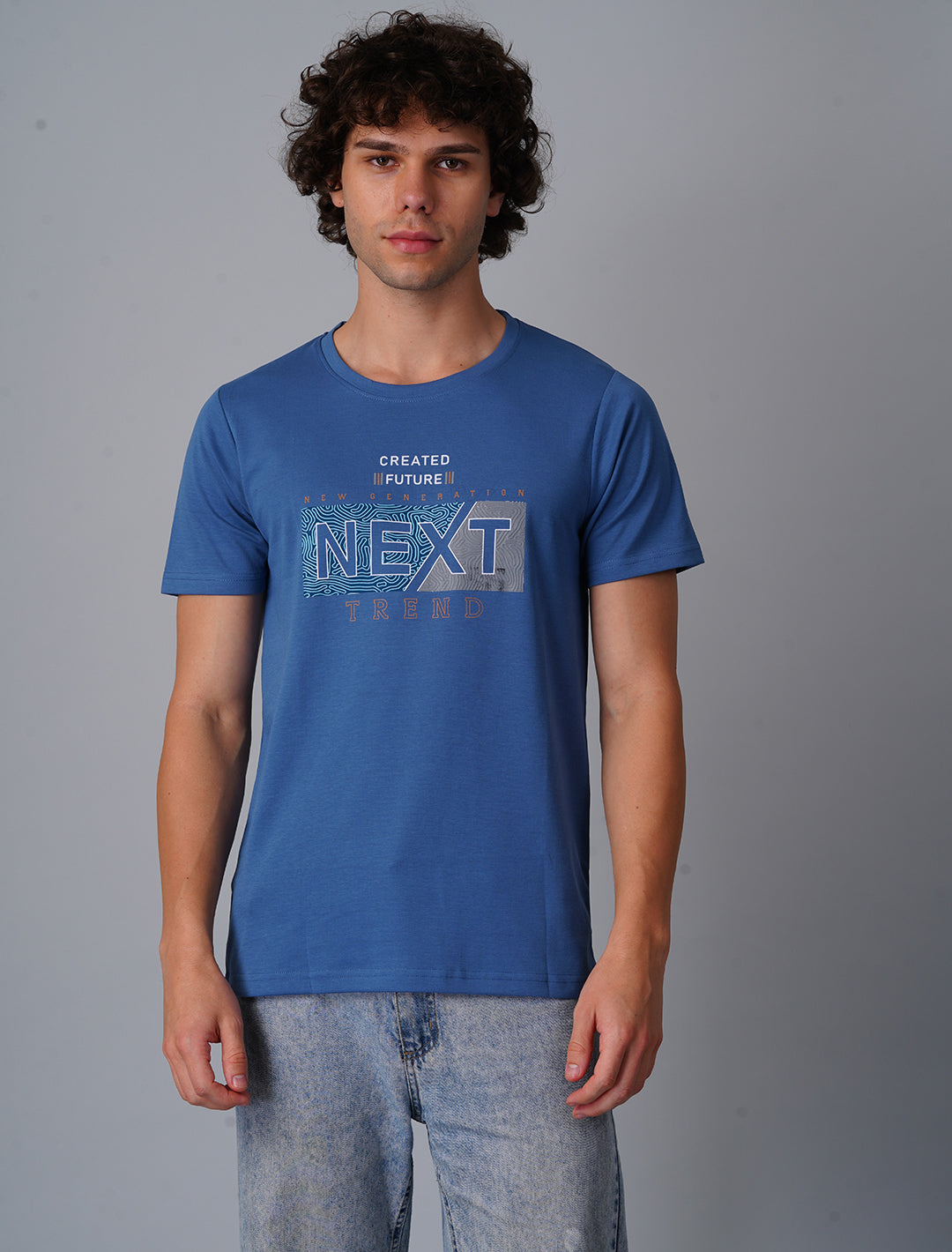 Crew Neck Half Sleeve Canvas - Dark Blue