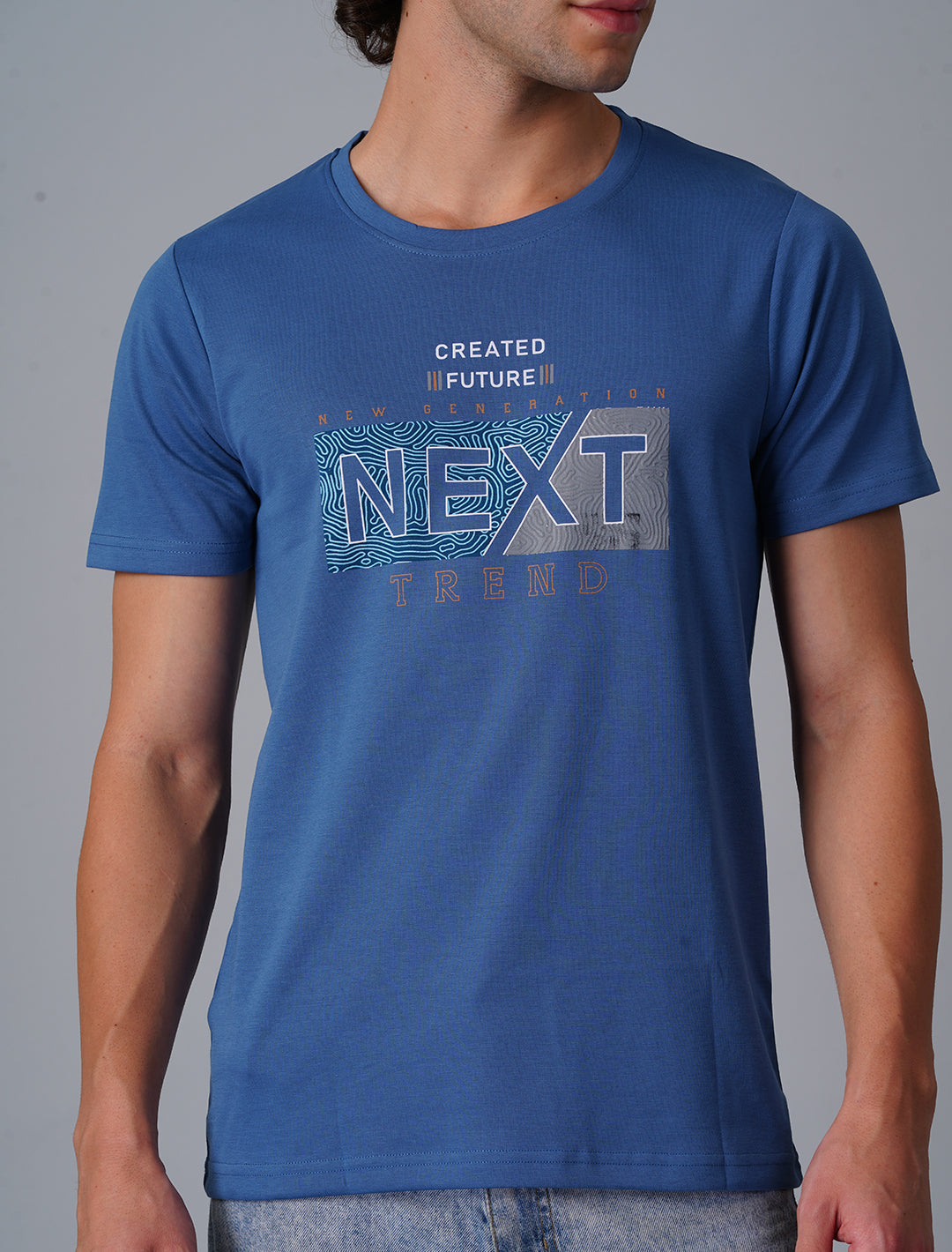 Crew Neck Half Sleeve Canvas - Dark Blue