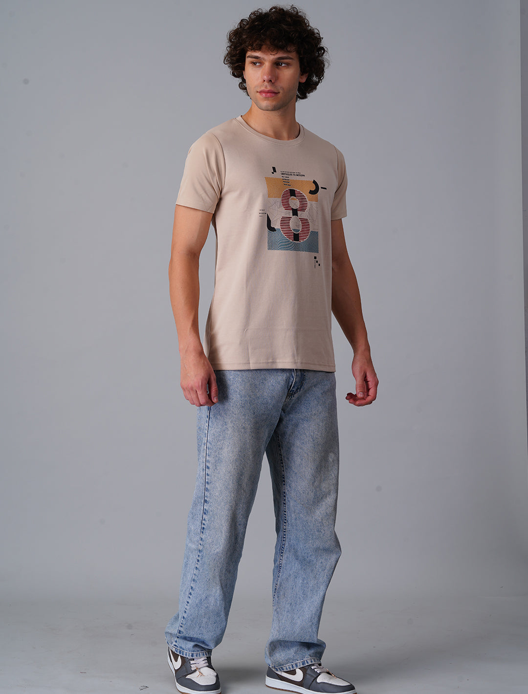 Crew Neck Half Sleeve Canvas - Dust Grey