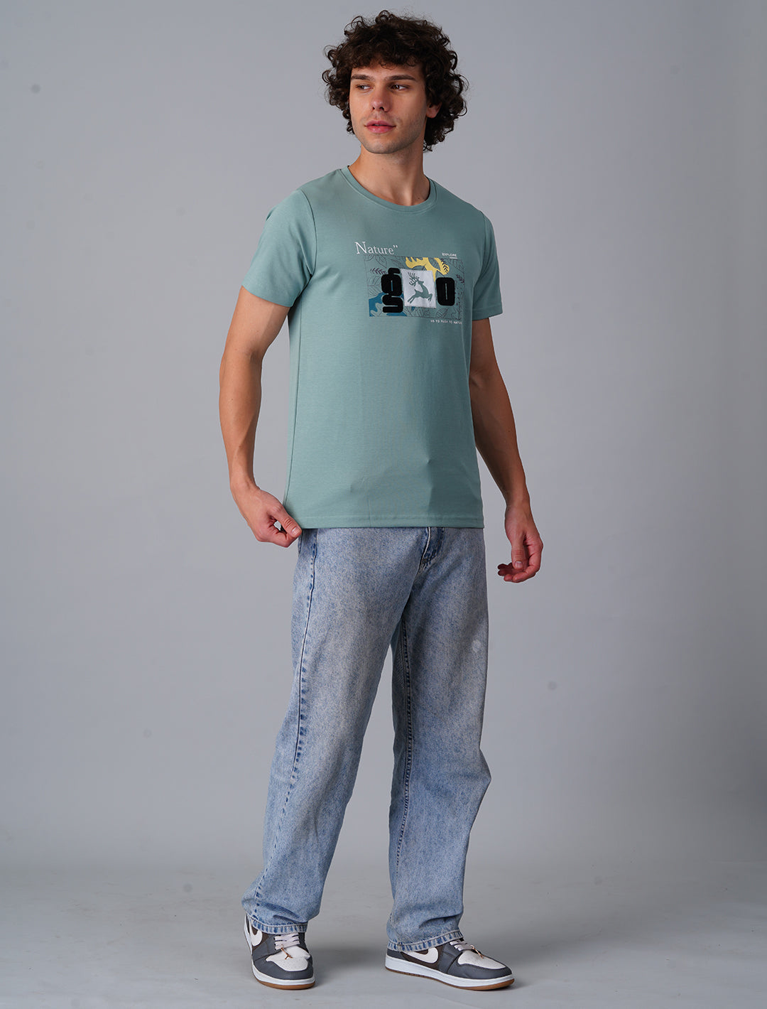 Crew Neck Half Sleeve Canvas - Green