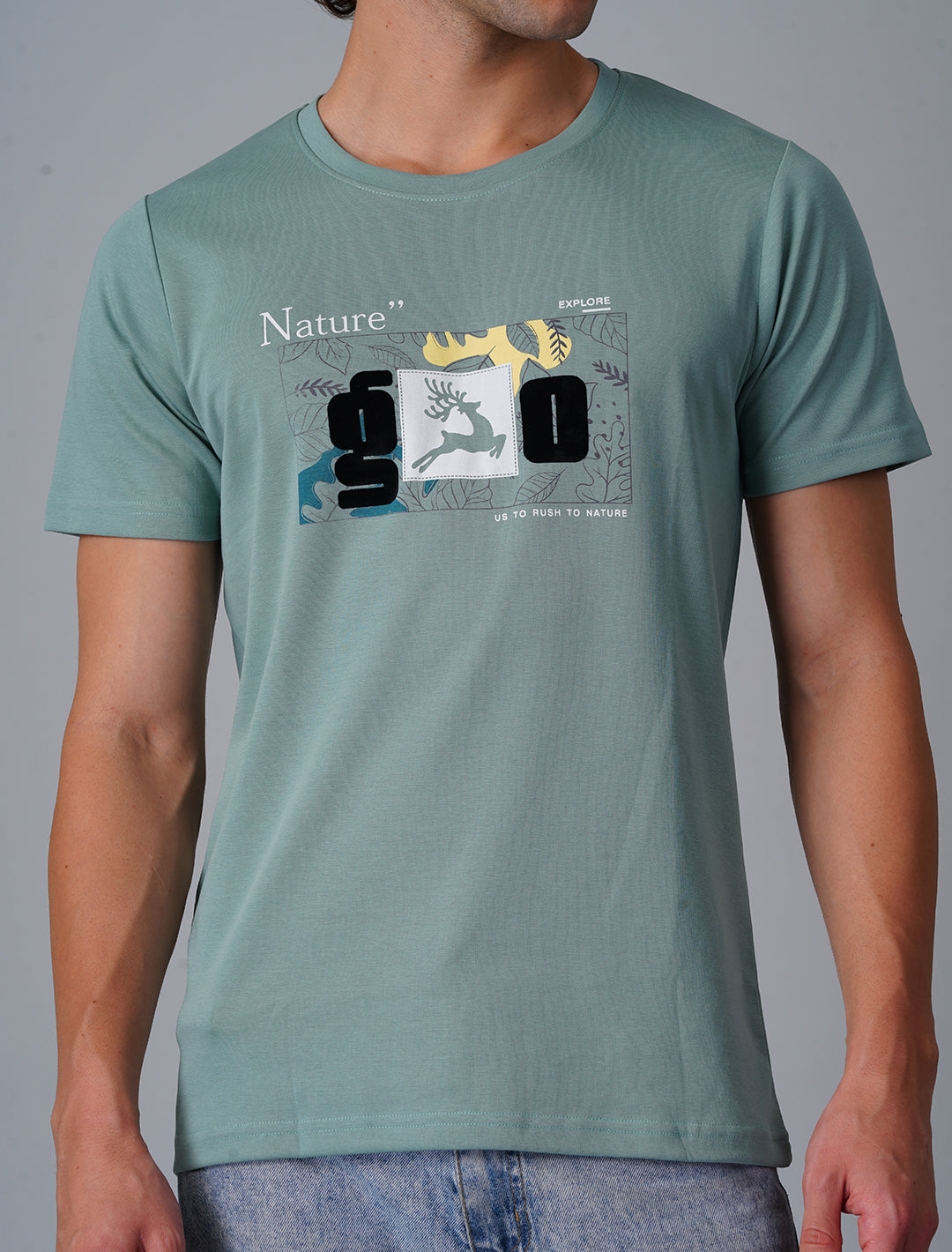 Crew Neck Half Sleeve Canvas - Green