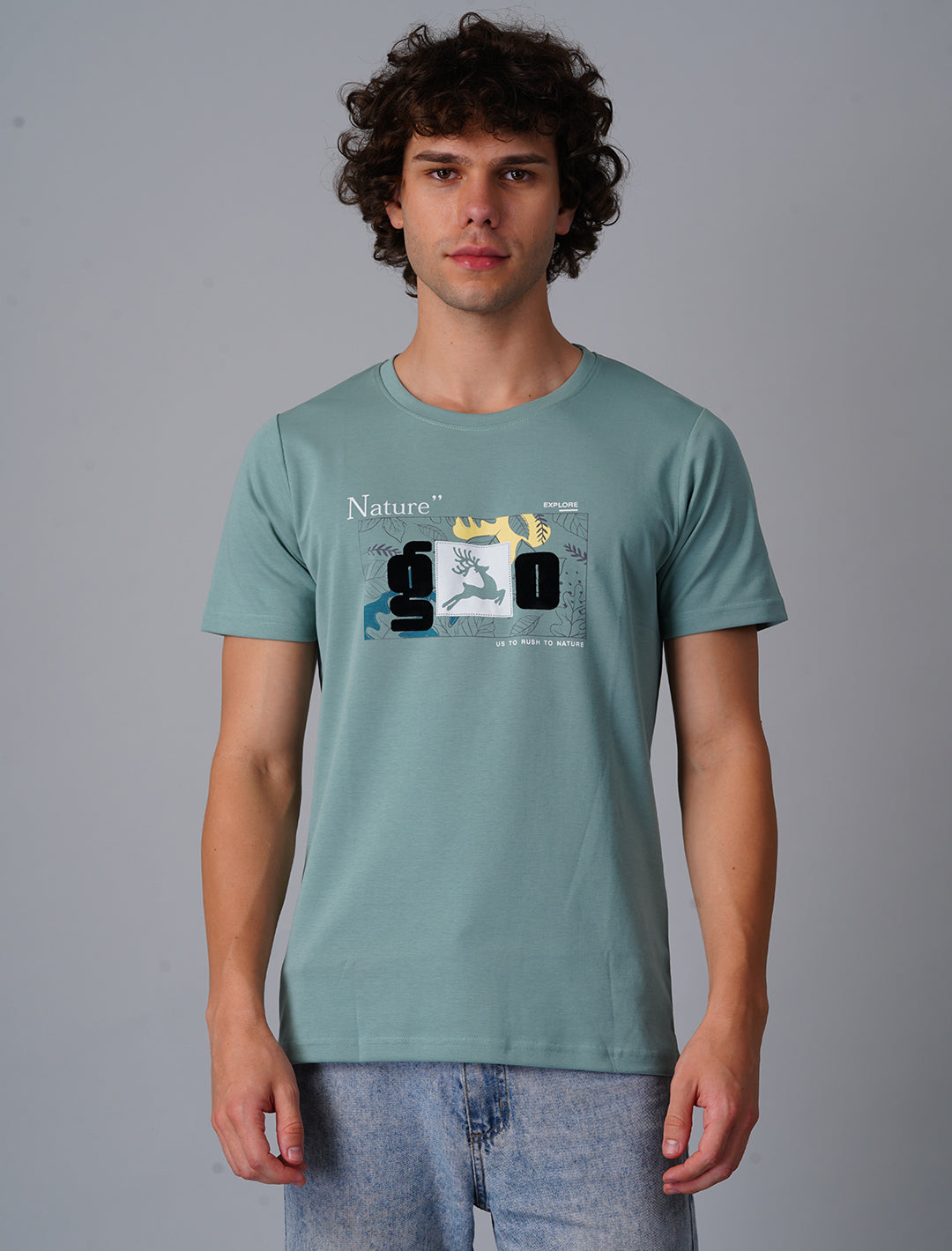 Crew Neck Half Sleeve Canvas - Green