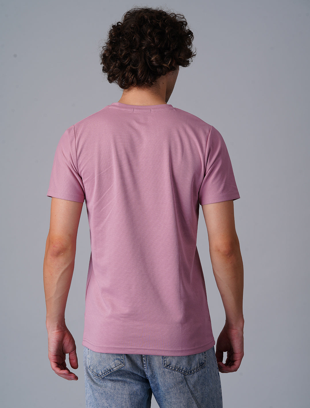 Crew Neck Half Sleeve Canvas - Pink