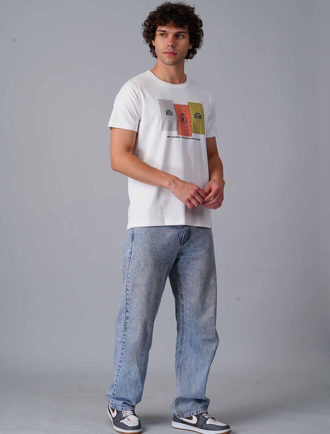 Crew Neck Half Sleeve Canvas - White