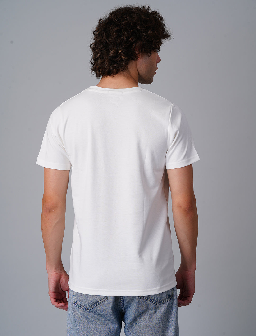 Crew Neck Half Sleeve Canvas - White