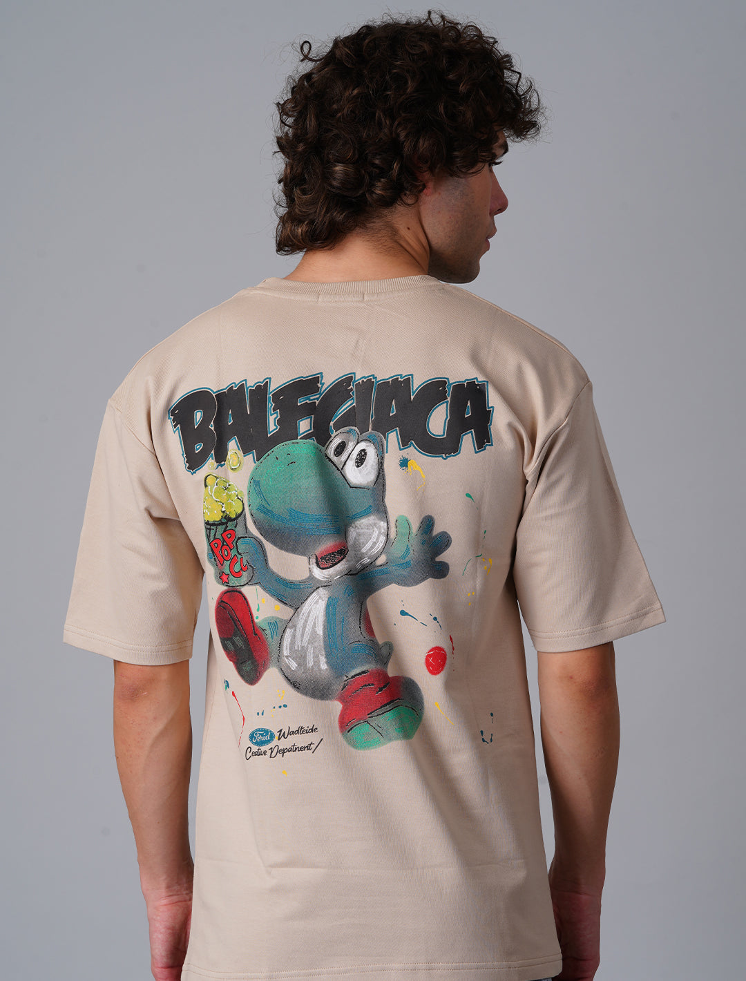 Oversized Terry Looper T-Shirt -Dusty Brown