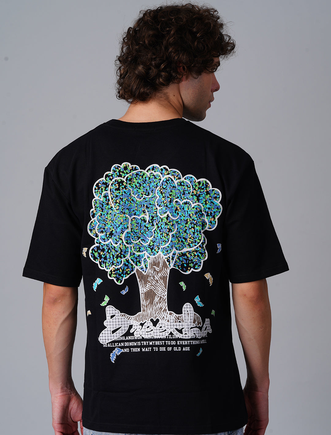 Oversized Terry Looper T-Shirt - Black