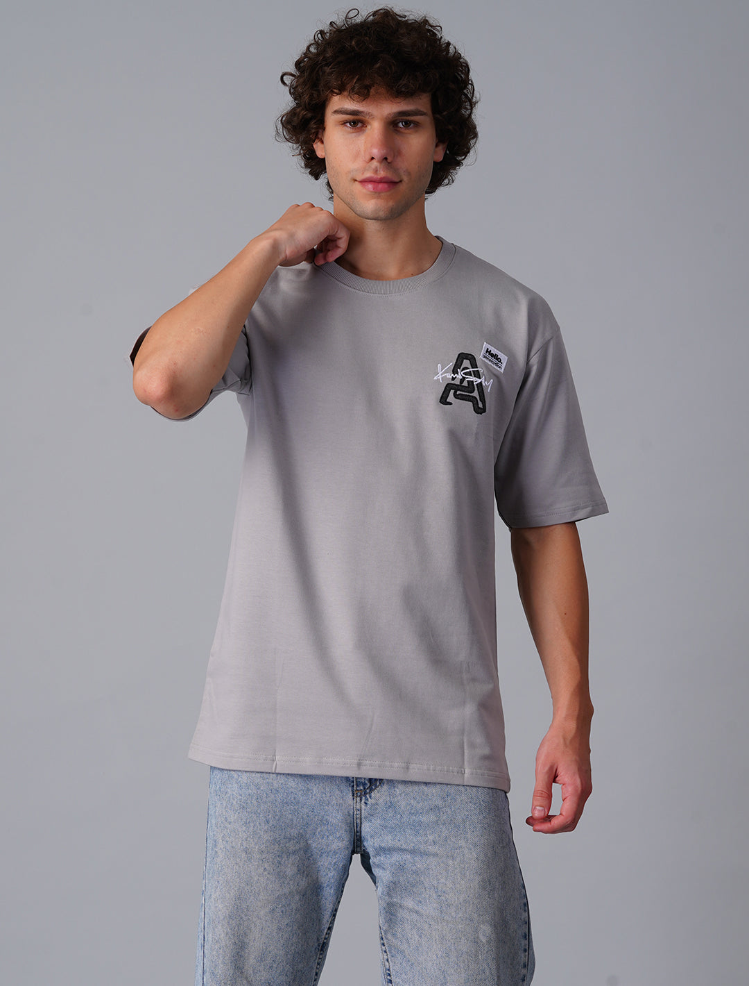 Oversized Terry Looper T-Shirt - Grey