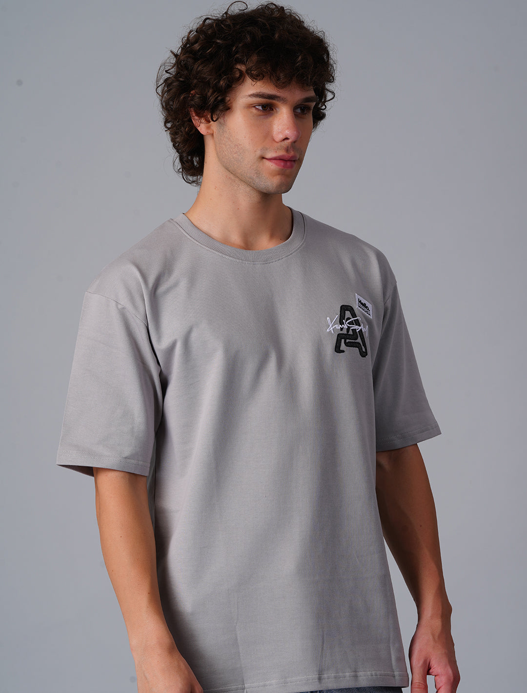 Oversized Terry Looper T-Shirt - Grey