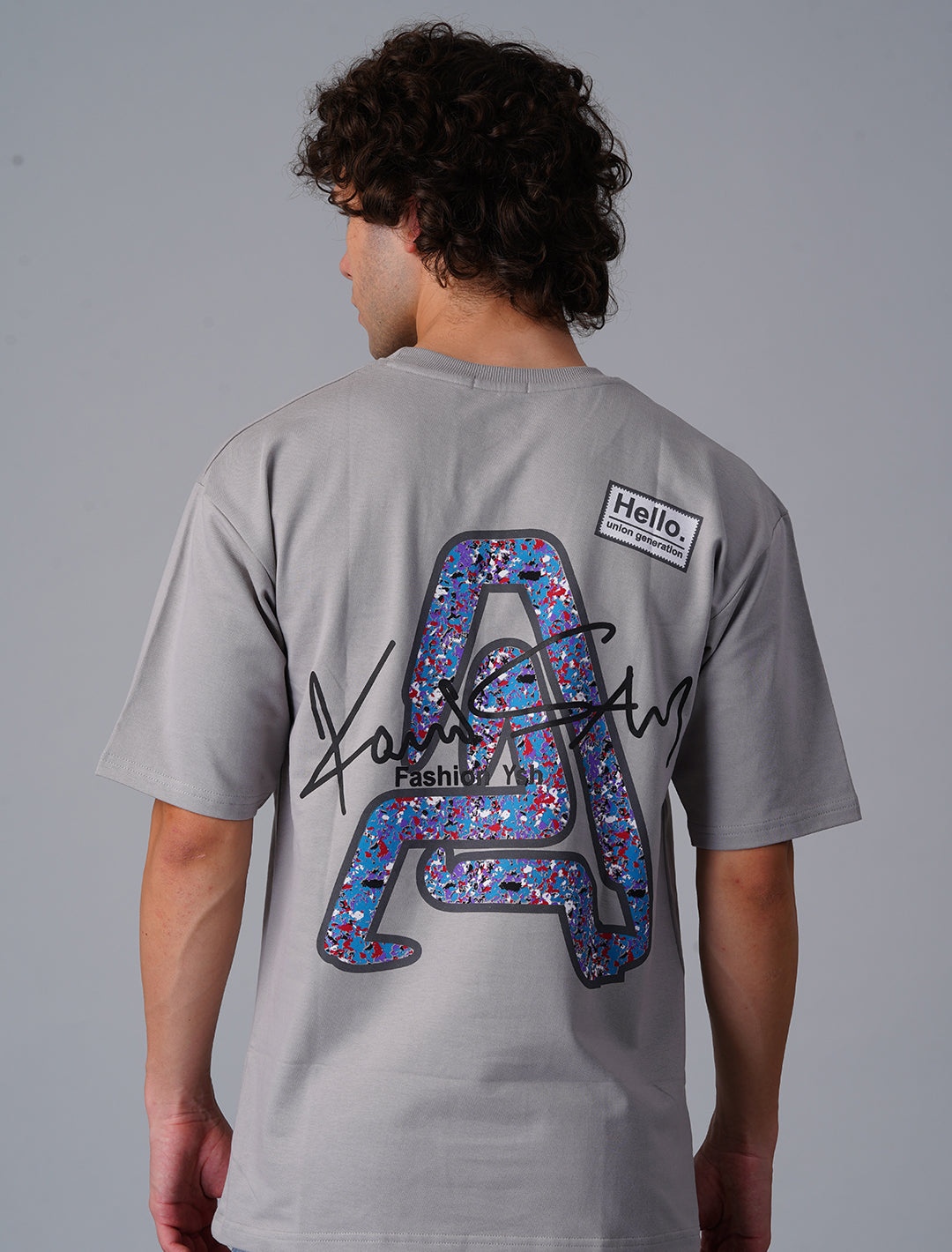 Oversized Terry Looper T-Shirt - Grey