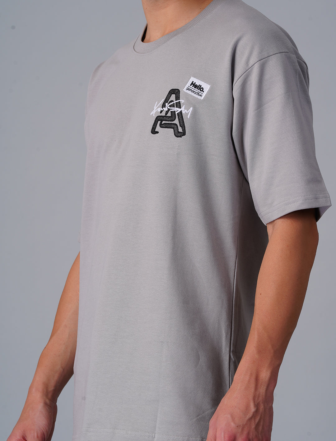 Oversized Terry Looper T-Shirt - Grey