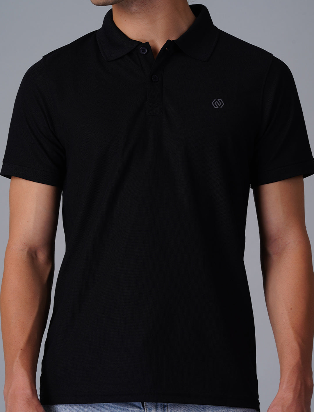 Polo T-Shirt Half Sleeve - Black