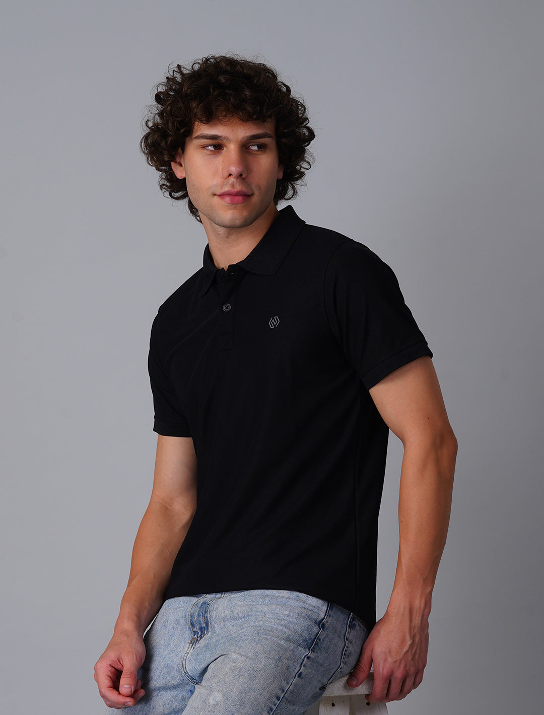 Polo T-Shirt Half Sleeve - Black