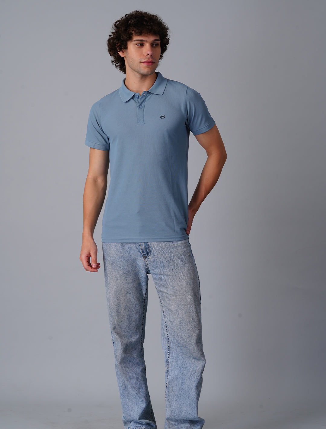 Polo T-Shirt Half Sleeve - Light Blue
