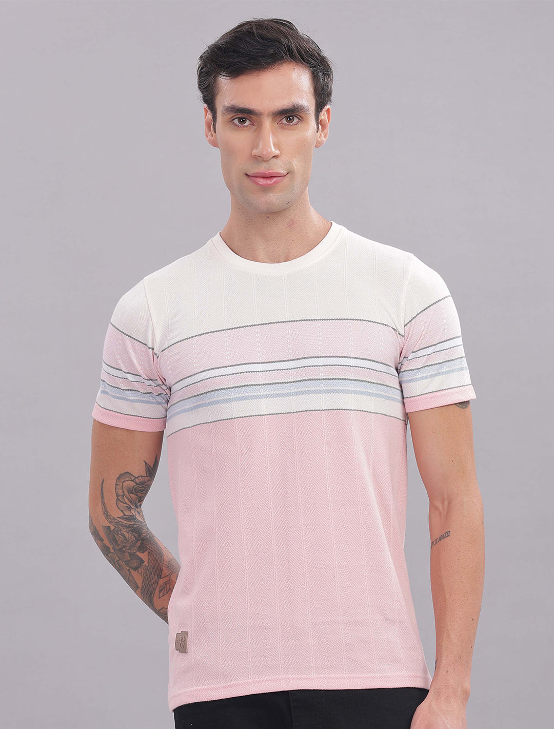 Jacquard Auto stripes - Pink