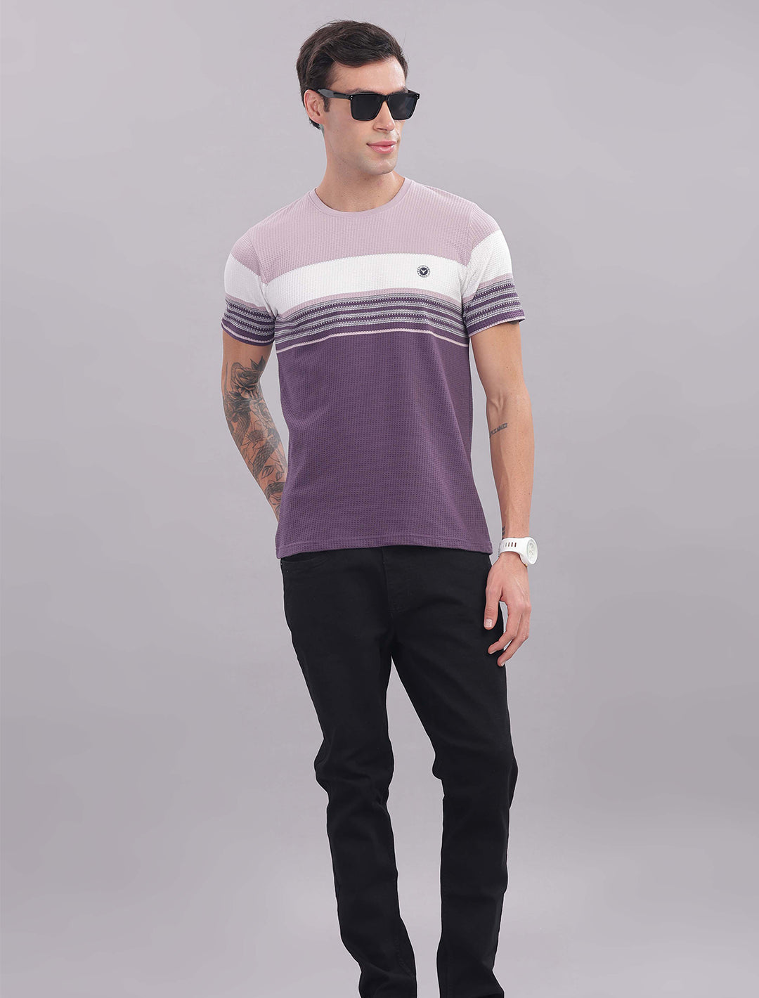 Box Knit Auto Stripes - Indigo