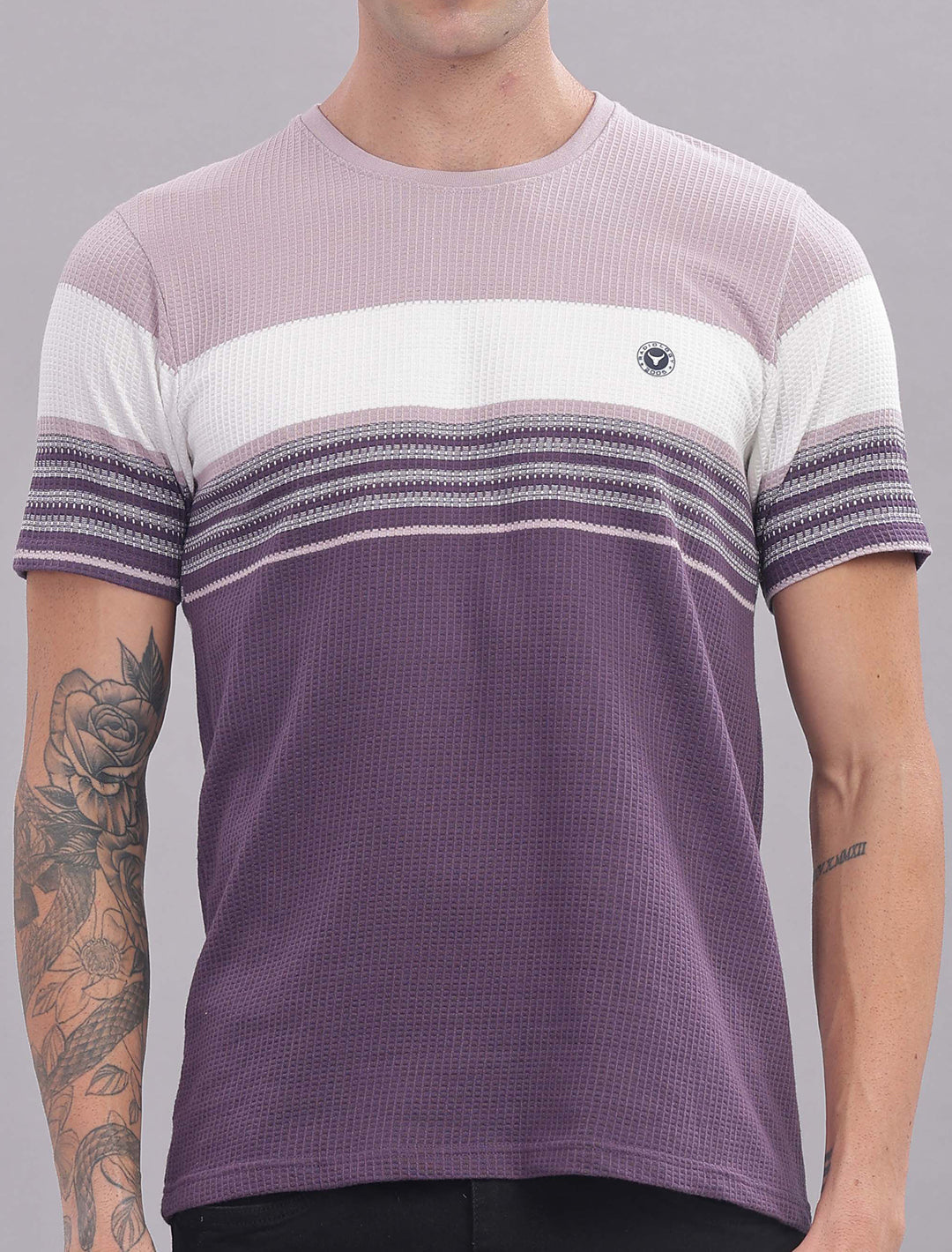 Box Knit Auto Stripes - Indigo